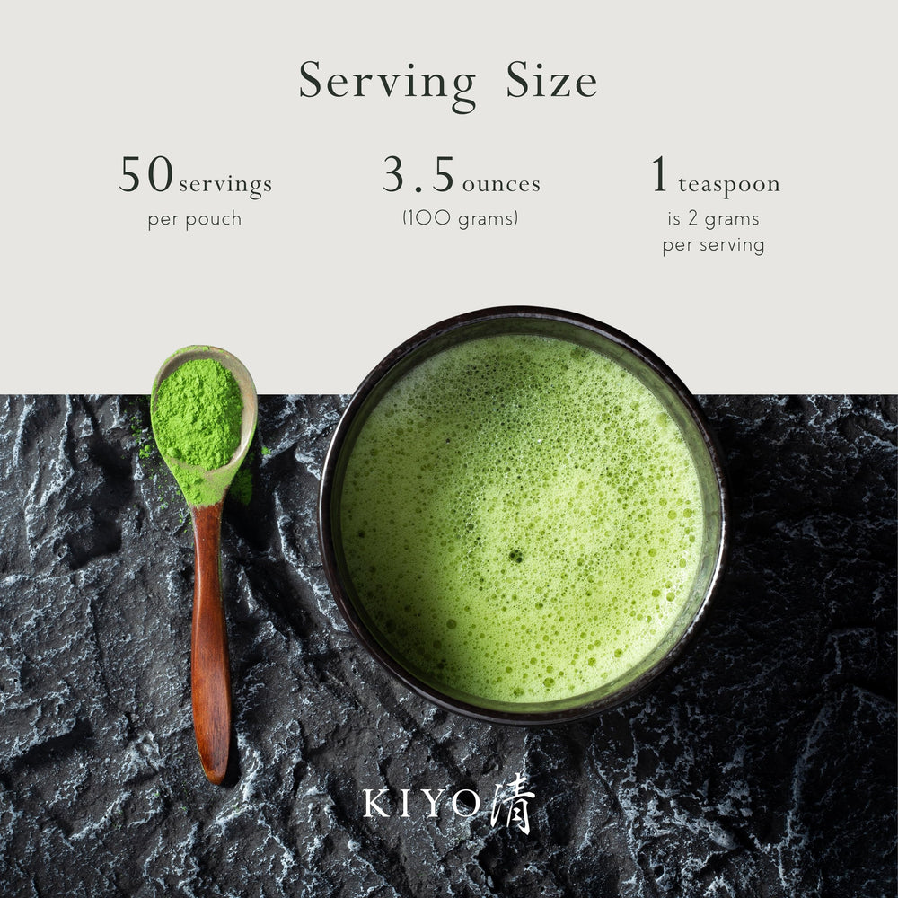 Kiyo Matcha whisked in bowl with froth demonstrating creamy foam and easy mixing