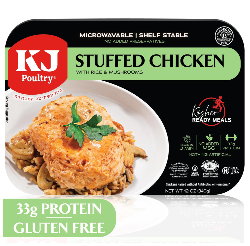 KJ Poultry front packaging showing kosher ready meal benefits