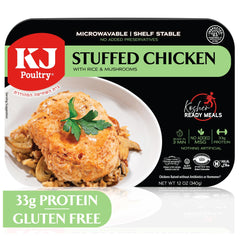 KJ Poultry front packaging showing kosher ready meal benefits