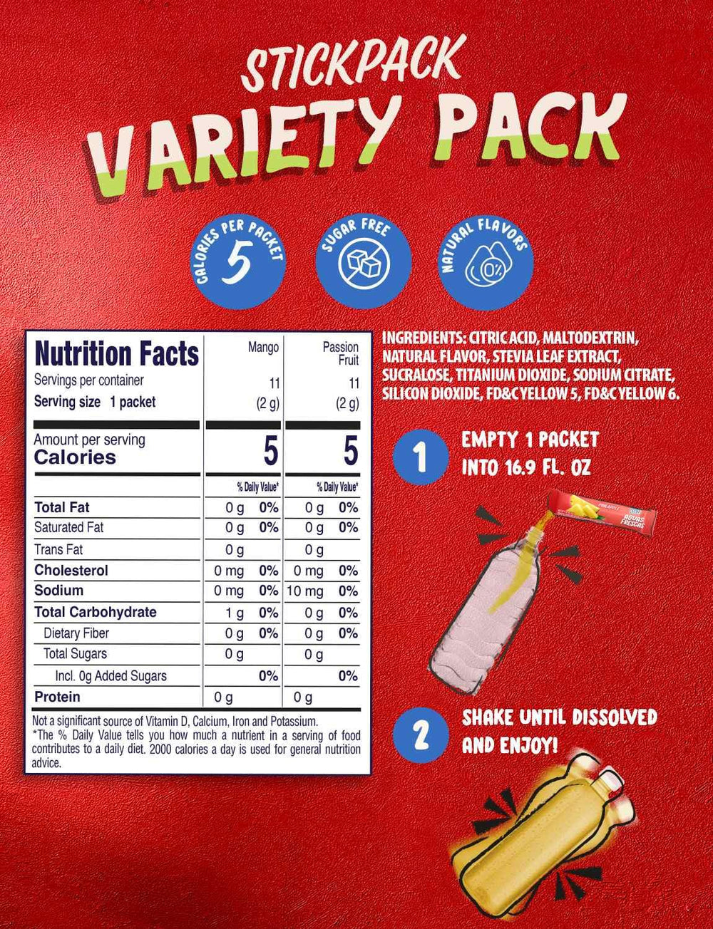 Klass Aguas Frescas single stick packet detail showing portability benefit