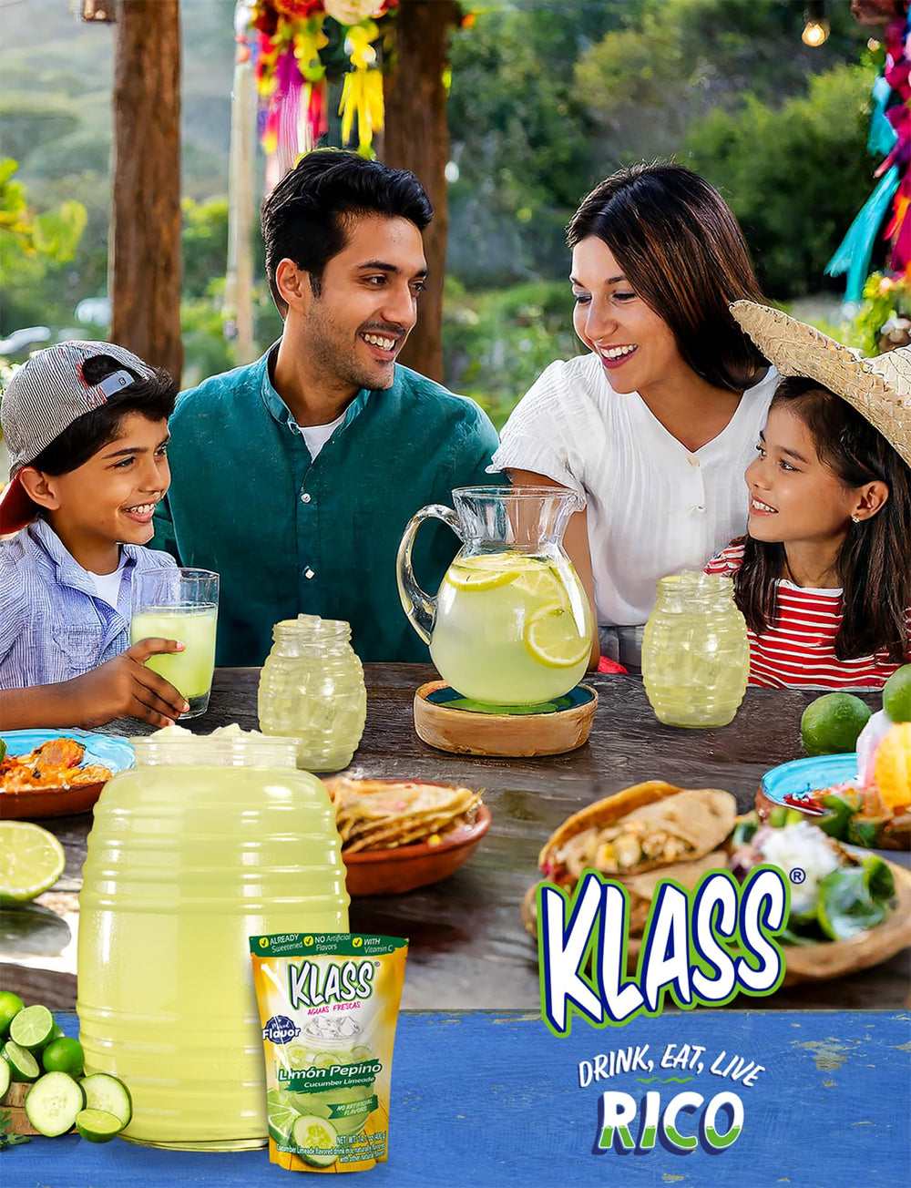 Klass Aguas Frescas resealable pouch detail for freshness preservation