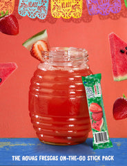 Klass Aguas Frescas flavored drinks in glasses showing refreshing lifestyle appeal