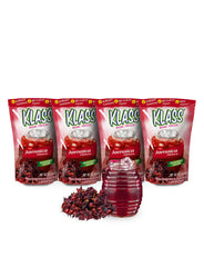 Klass Aguas Frescas hibiscus front packaging showing product identity and servings