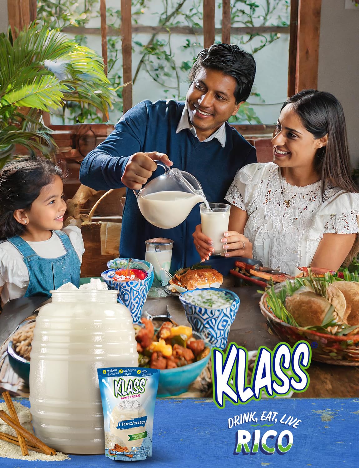 Klass Aguas Frescas resealable pouch detail ensures multiple-use freshness