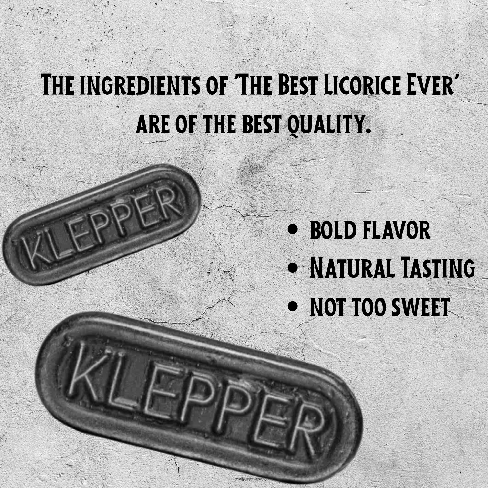 Klepper & Klepper label close-up listing gluten-free and gelatin-free info