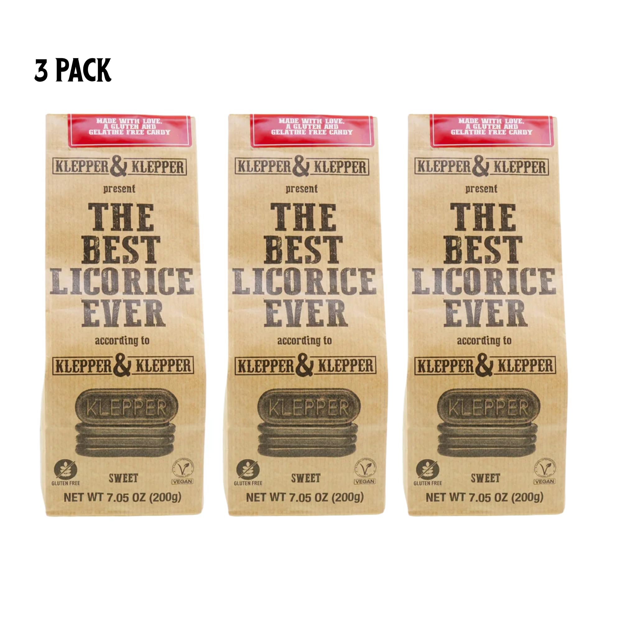 Klepper & Klepper open bag with pieces spread showing natural ingredients