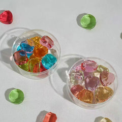 Klevra top view arranged gems showing color variety for coordinated dessert styling