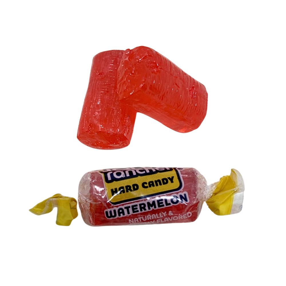 close-up of Klub Bulk Jolly Ranchers watermelon candies highlighting glossy texture and vibrant color for appeal