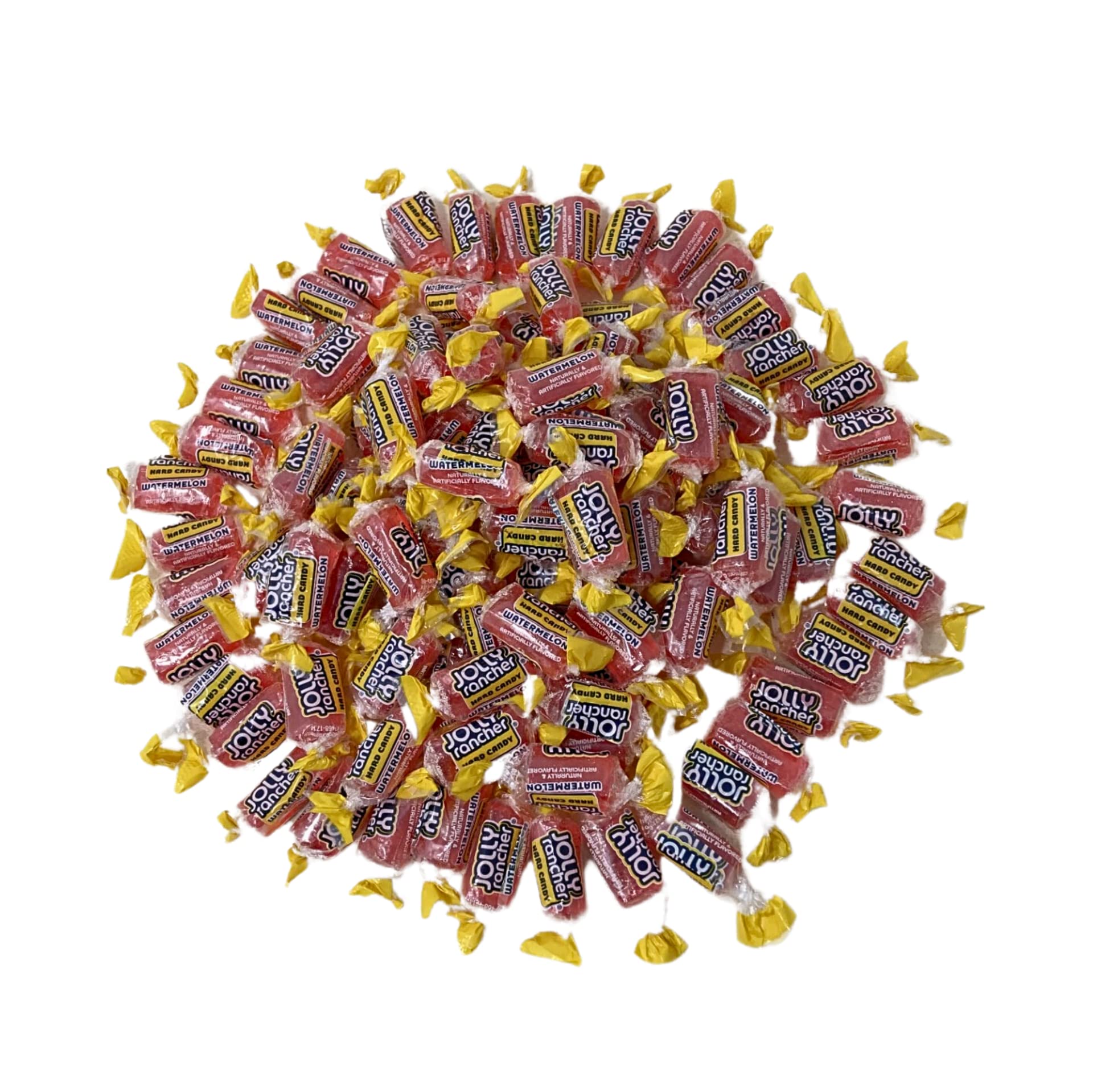 individually wrapped Klub Bulk Jolly Ranchers watermelon pieces demonstrating freshness and hygienic convenience