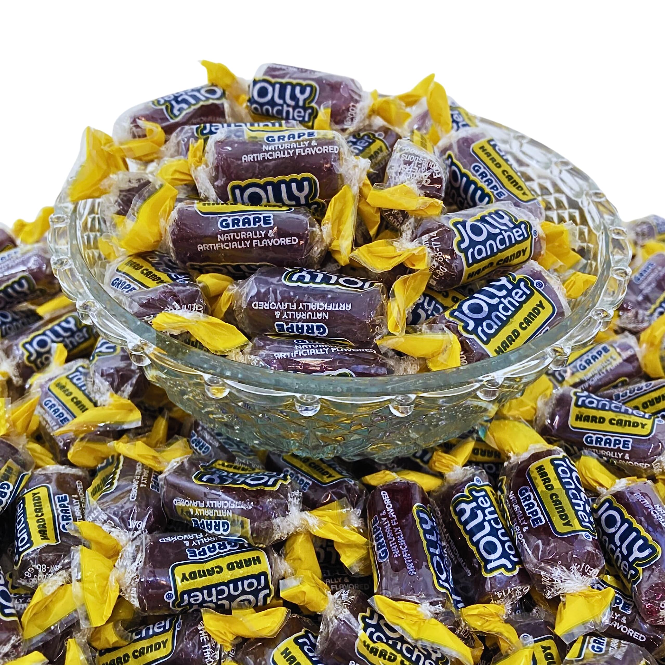 KLUB BULK pile of purple grape Jolly Ranchers showing long-lasting flavor