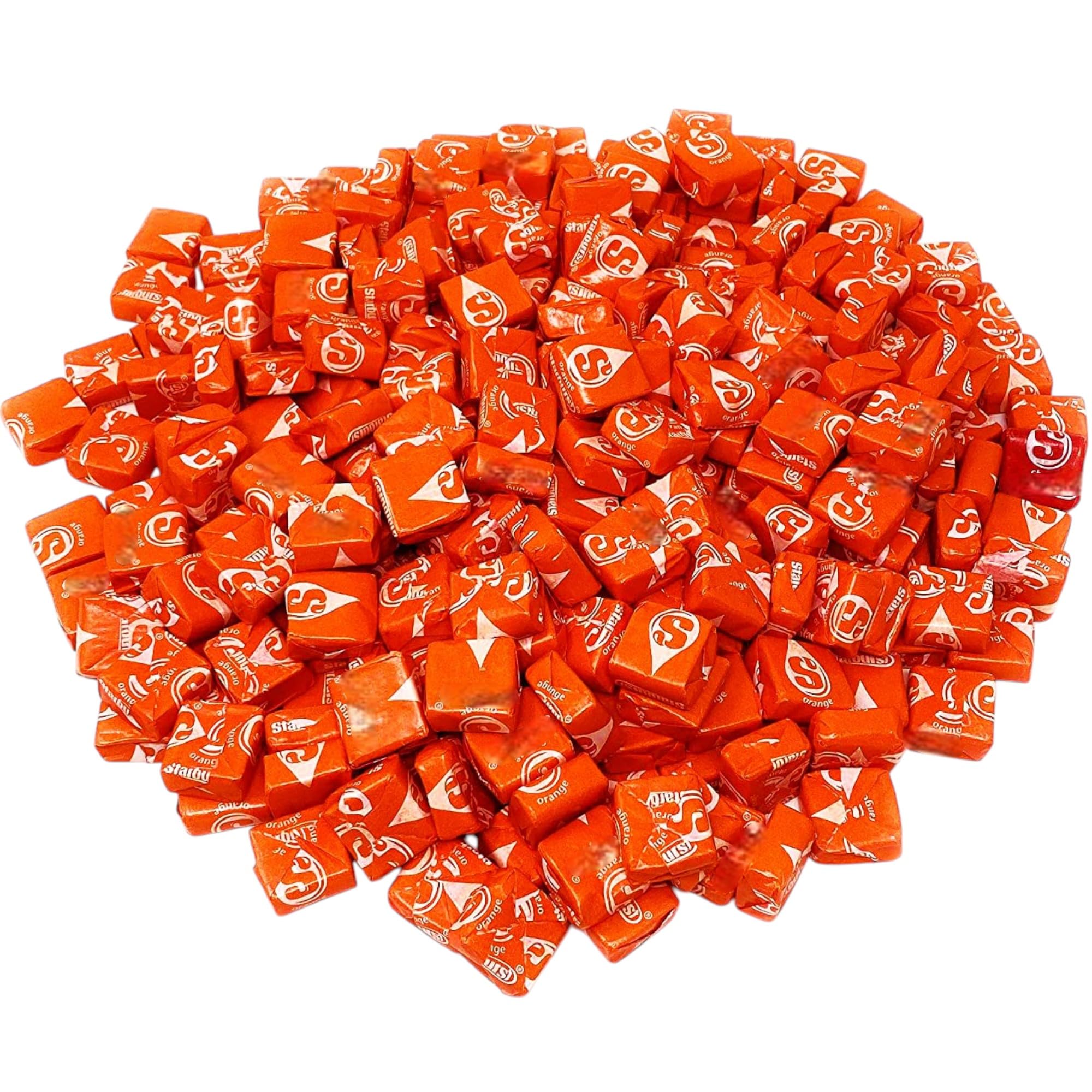 KLUB BULK front of resealable orange chewy candy bag showing branding and window for freshness