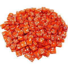 KLUB BULK front of resealable orange chewy candy bag showing branding and window for freshness