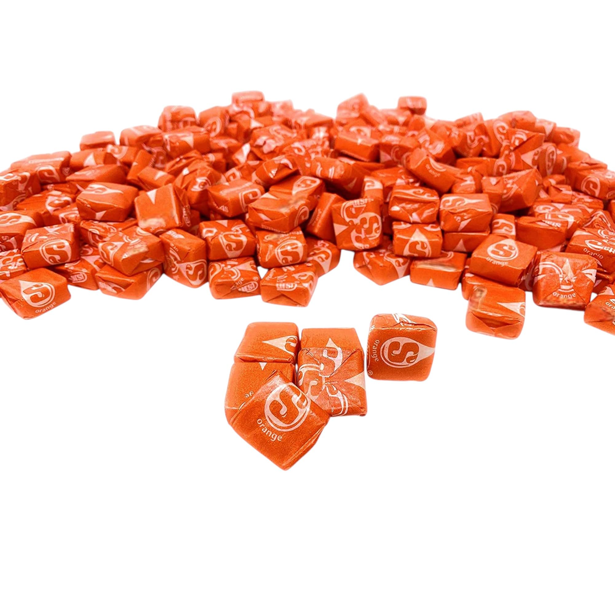 KLUB BULK individually wrapped orange chews shown for hygienic sharing and convenience