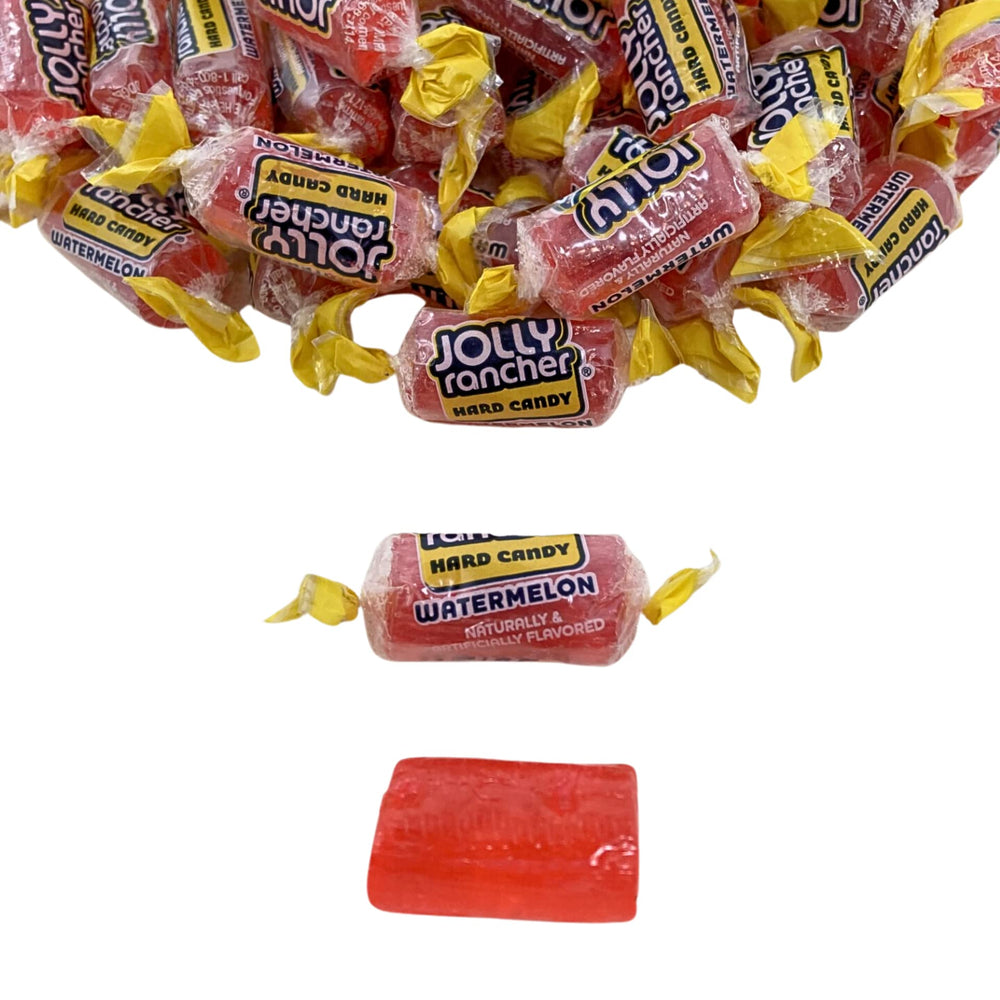 party bowl filled with Klub Bulk Jolly Ranchers watermelon candies providing colorful decor and guest-ready treats
