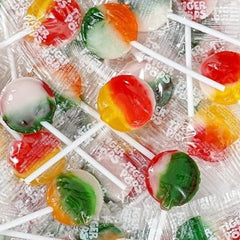 KLUB BULK front packaging of Tiger Pop Lollipops shows quantity and flavors