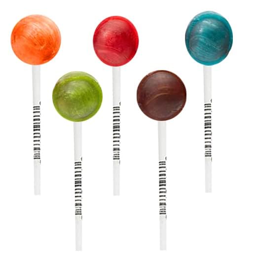 KLUB BULK roll pop held in hand for size comparison showing portion and convenience