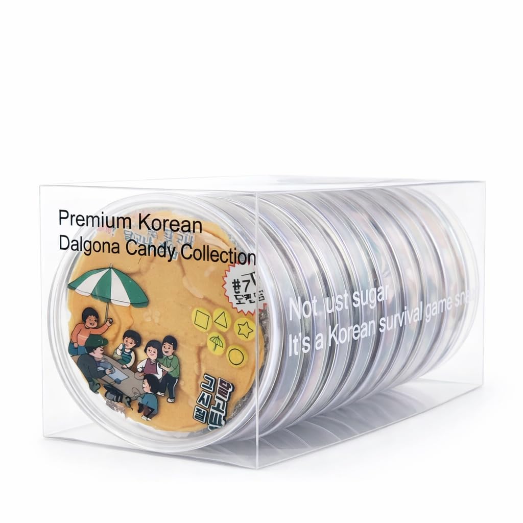 KMOAMOA dalgona challenge shape closeup illustrating playful game-ready candy fun