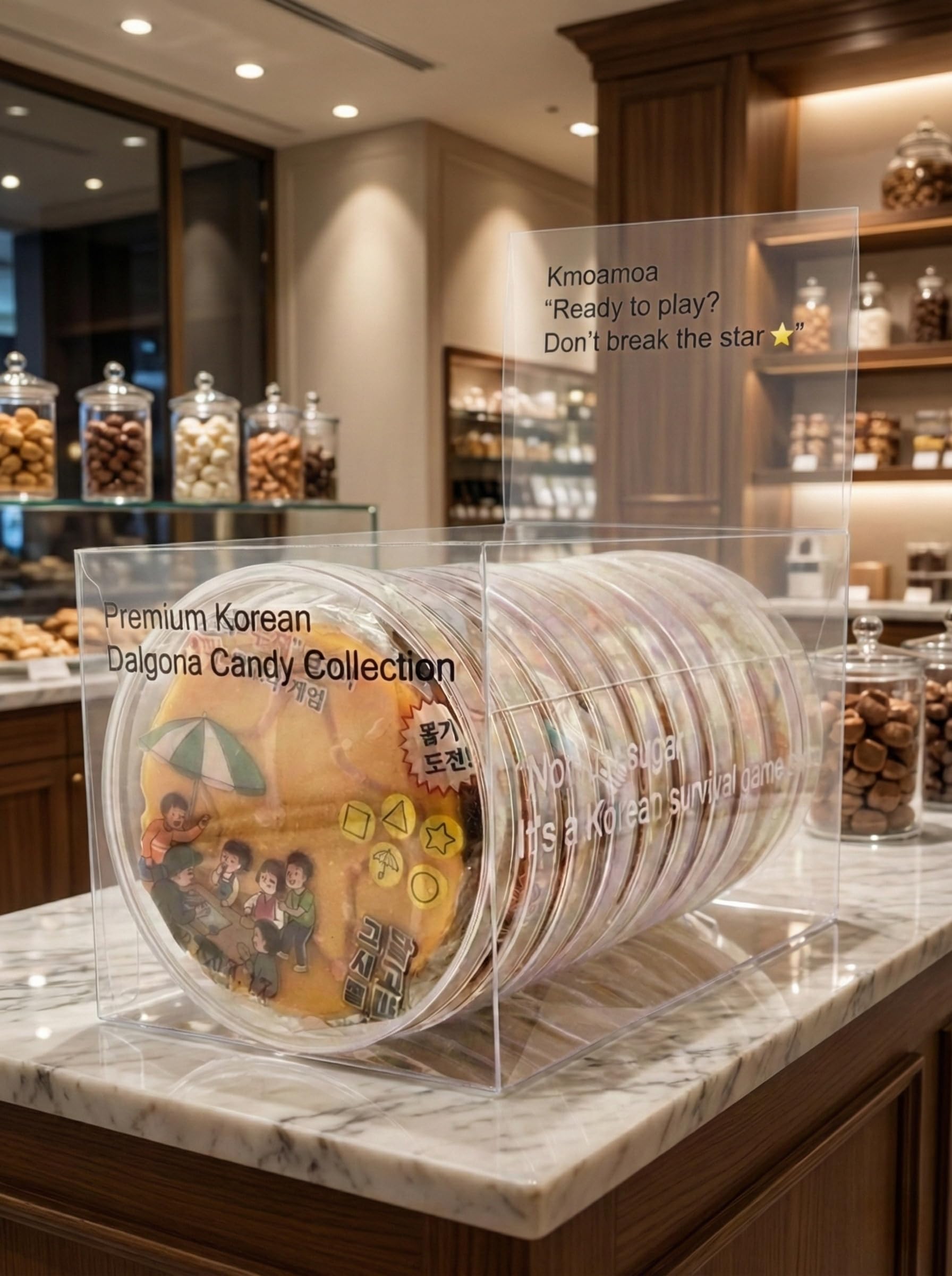 KMOAMOA individually wrapped candy emphasizing freshness and easy sharing convenience