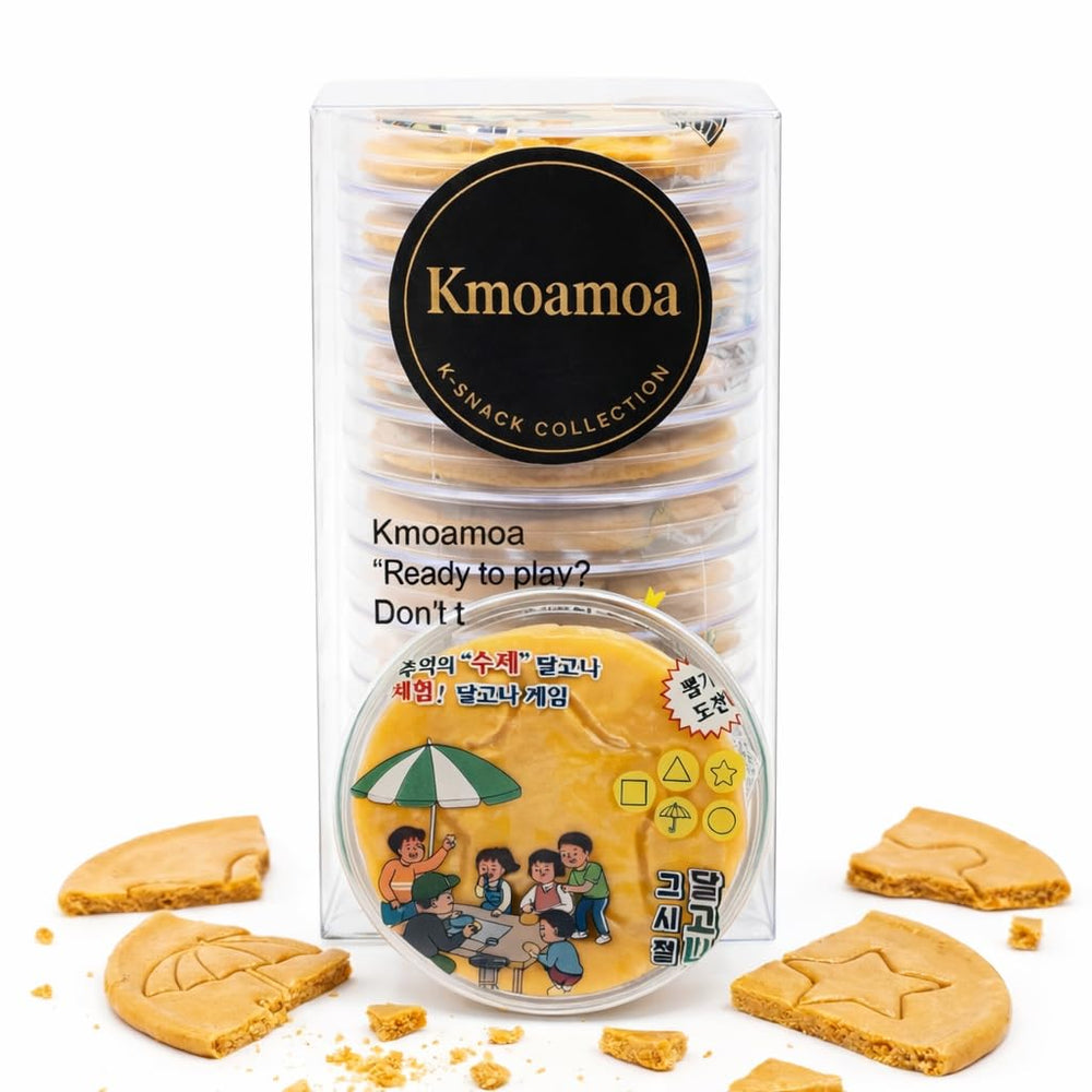 KMOAMOA dalgona held in hand demonstrating size and portable snack convenience