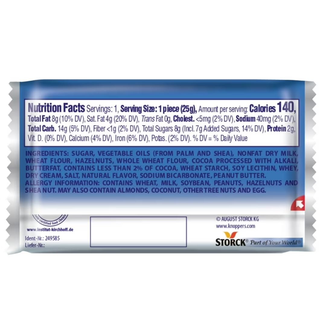 LYZA'S SWEETS & TREATS Knoppers single closed wrapper highlighting portability and freshness on the go