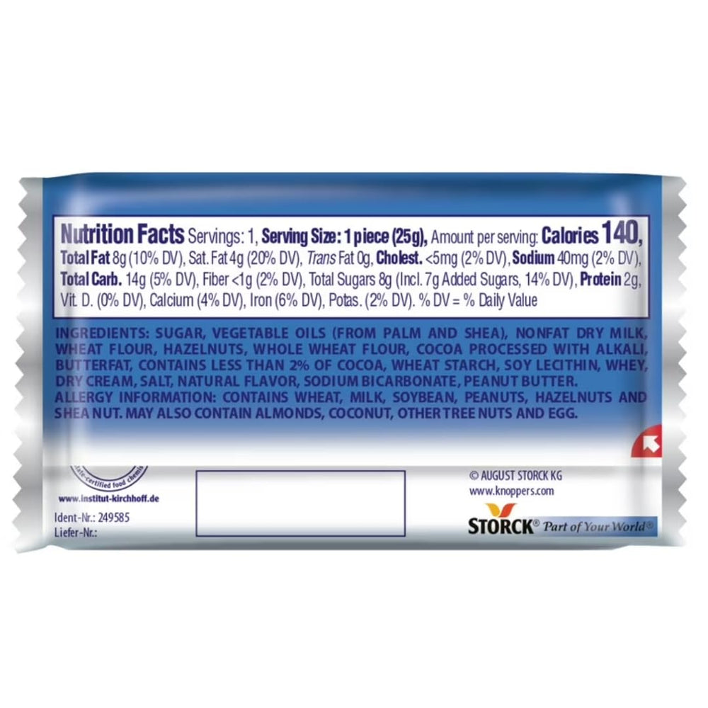 LYZA'S SWEETS & TREATS Knoppers single closed wrapper highlighting portability and freshness on the go