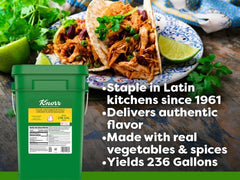 Close-up of Knorr granulated bouillon texture for fast dissolving