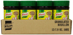 Knorr chicken bouillon close-up scoop of granules illustrating easy pouring and seasoning