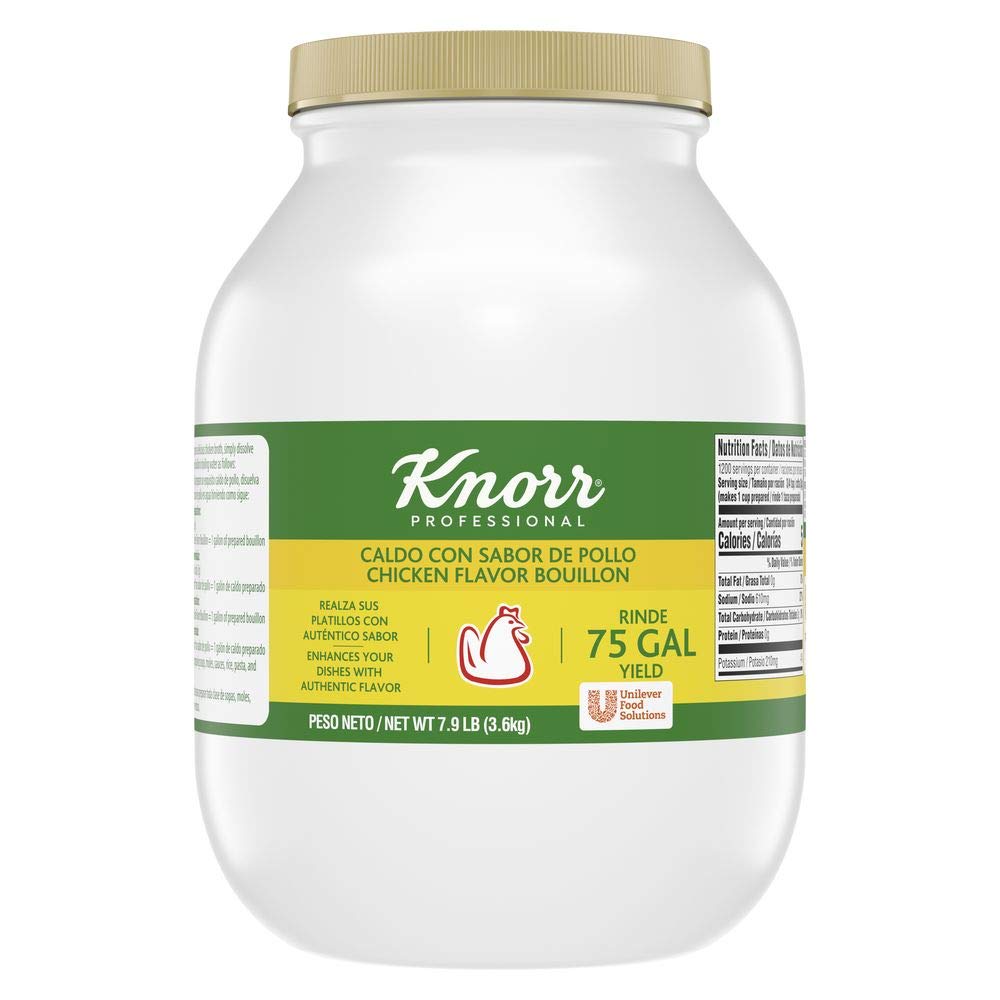 Knorr jar front view showing packaging and clear resealable lid for convenience