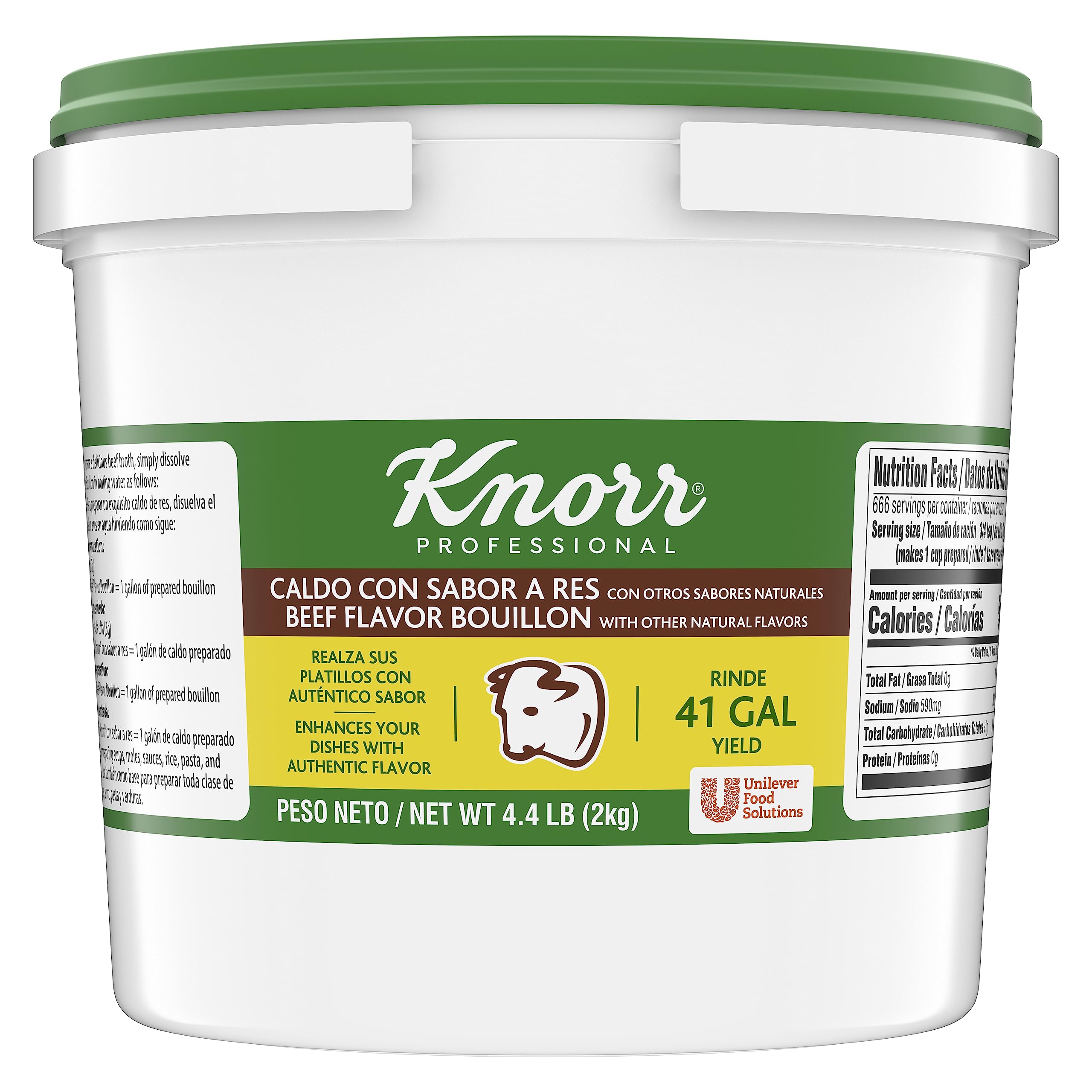 Knorr front packaging tub showing label and bulk size for reliable stock