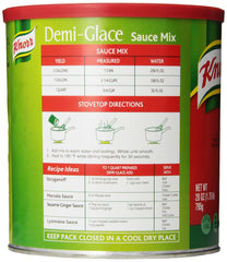 Knorr demi-glace powder close-up texture showing fine granules for quick dissolving