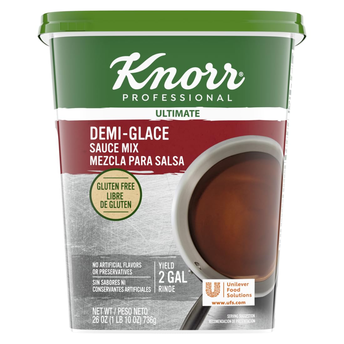 Knorr tub front packaging showing product branding and commercial size benefit