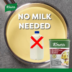 Knorr tub next to measuring cup demonstrating 30.2 oz size and yield benefit
