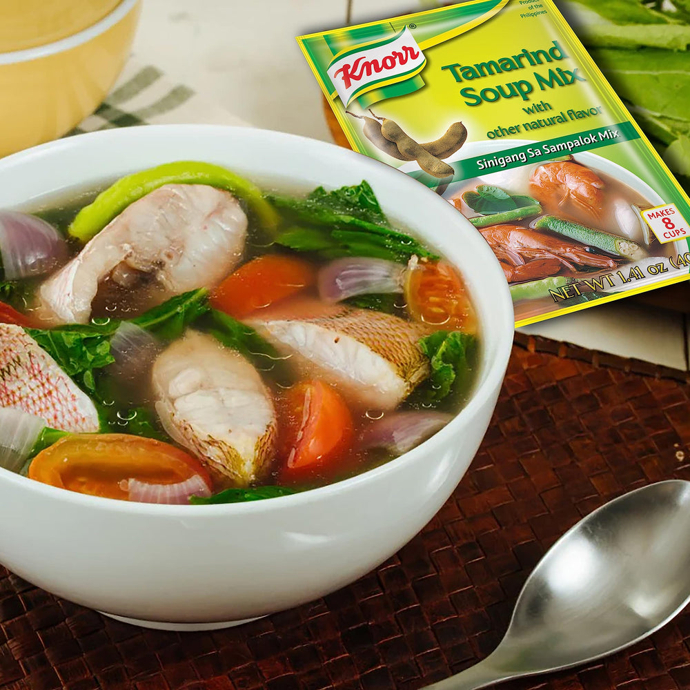 Back label of Knorr tamarind mix showing directions and nutrition