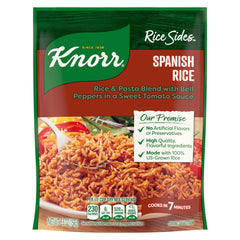 Knorr front packaging showing Spanish Rice with ready-to-cook convenience
