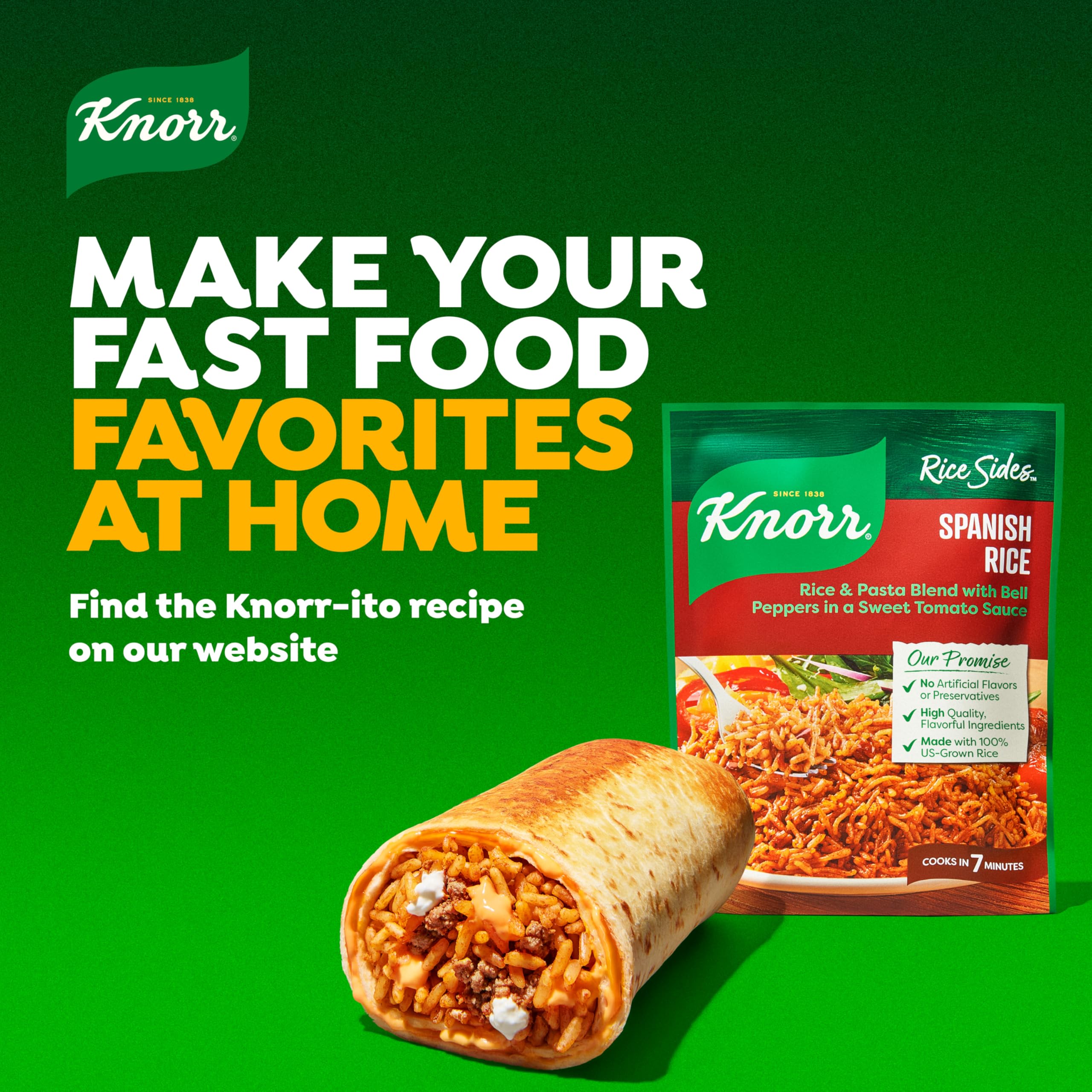 Knorr Spanish Rice served in a bowl highlighting flavorful tomato sauce