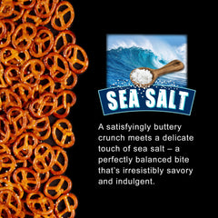 Knotty Pretzels close-up of sea salt granules enhancing flavor clarity