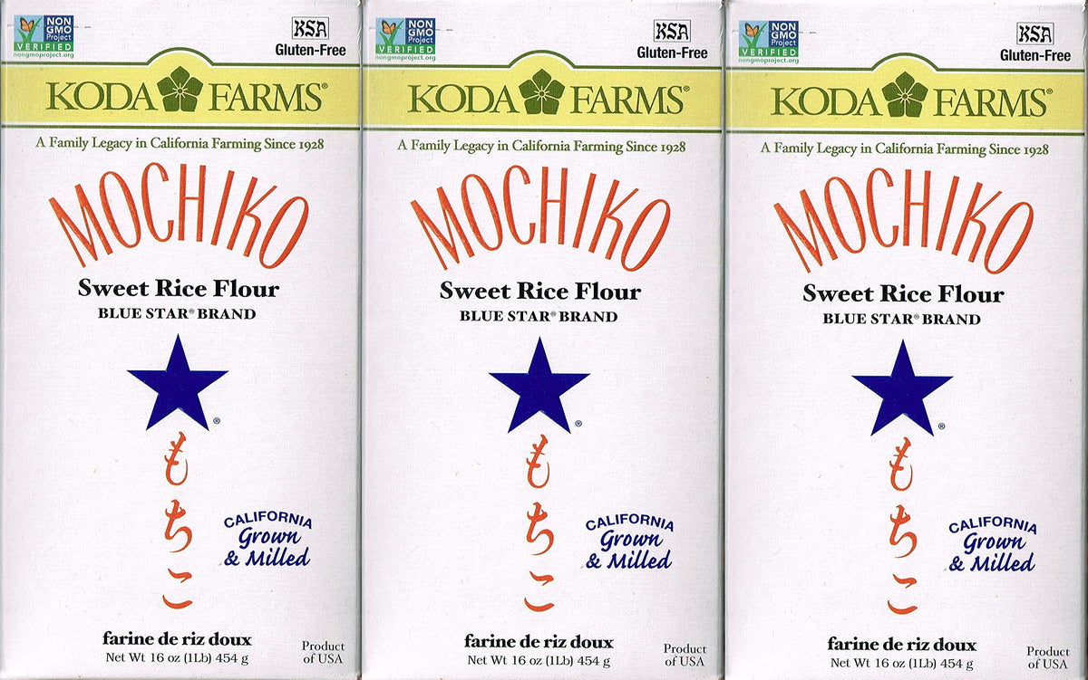 Koda Farms mochiko front packaging showing quantity and benefits
