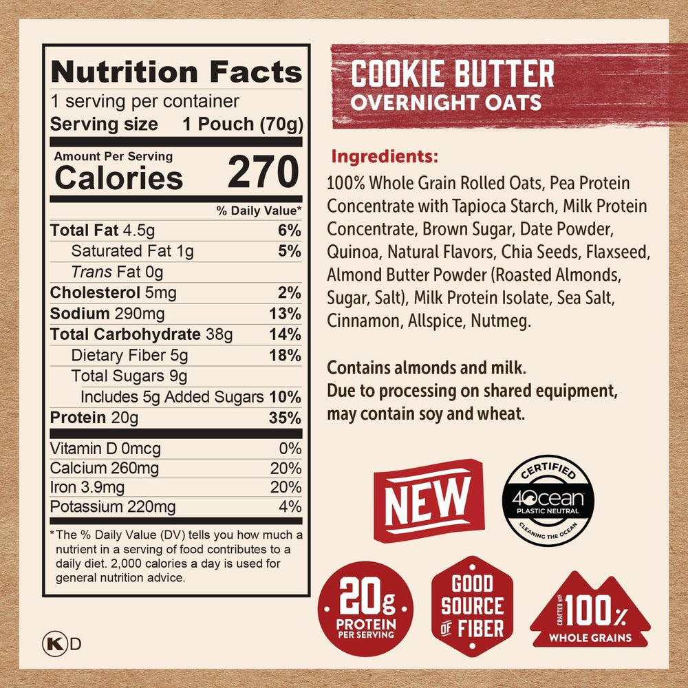 Kodiak Cakes breakfast pouch inside backpack showing on-the-go meal convenience