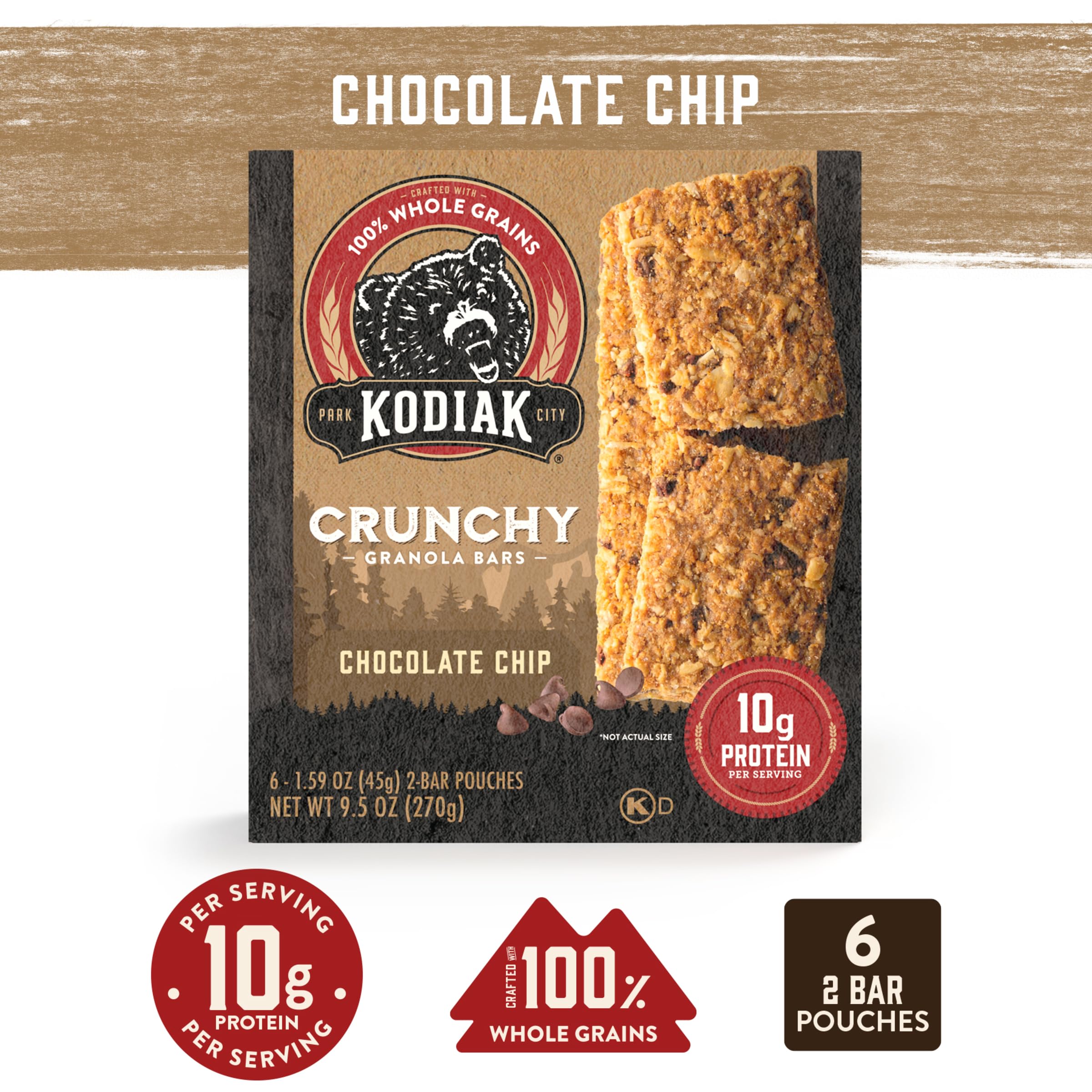 Kodiak Cakes close-up of crunchy texture highlighting satisfying crisp benefit