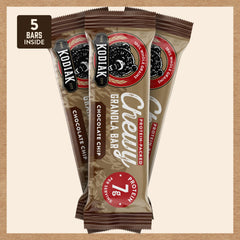 Kodiak Cakes stacked boxes in pantry for bulk storage convenience