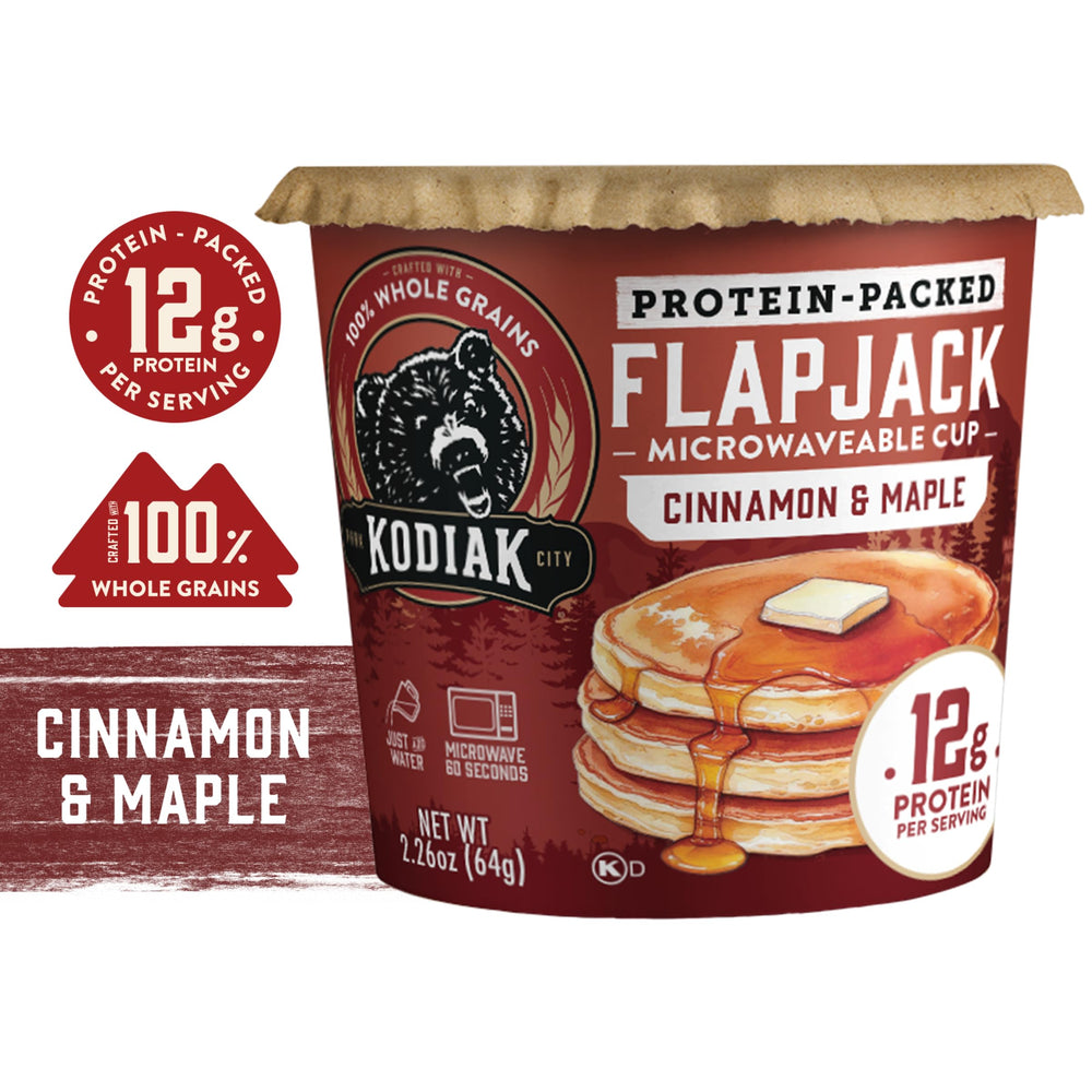 Kodiak Cakes close-up of mix texture illustrating whole-grain benefit
