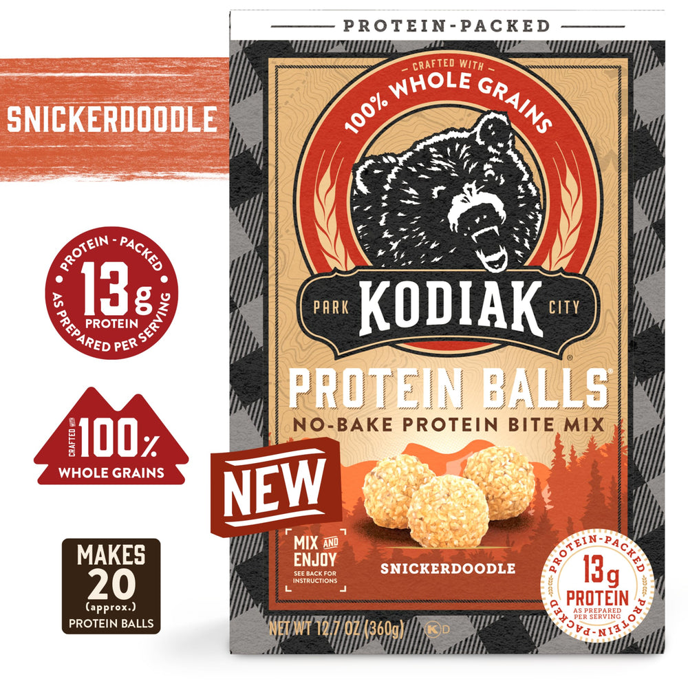 Kodiak Cakes close-up mix texture highlighting whole grain oats and hearty bite