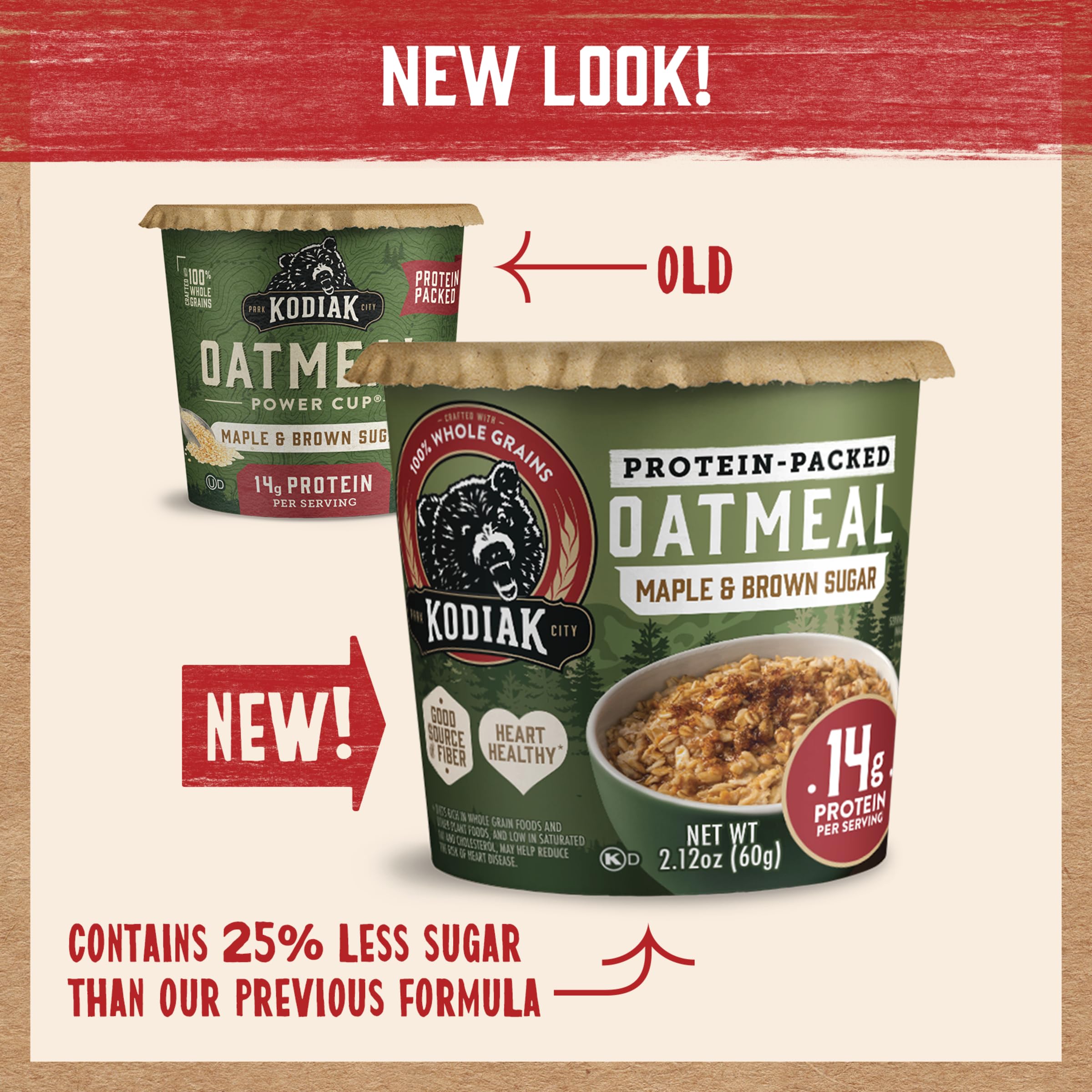 Kodiak Cakes close-up of whole-grain rolled oats texture highlighting wholesome ingredients