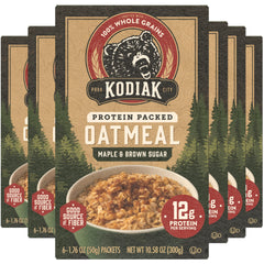 Kodiak Cakes front packaging showing 36 packets and product benefits