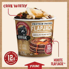 Kodiak Cakes single cup being microwaved for a fast, hot breakfast