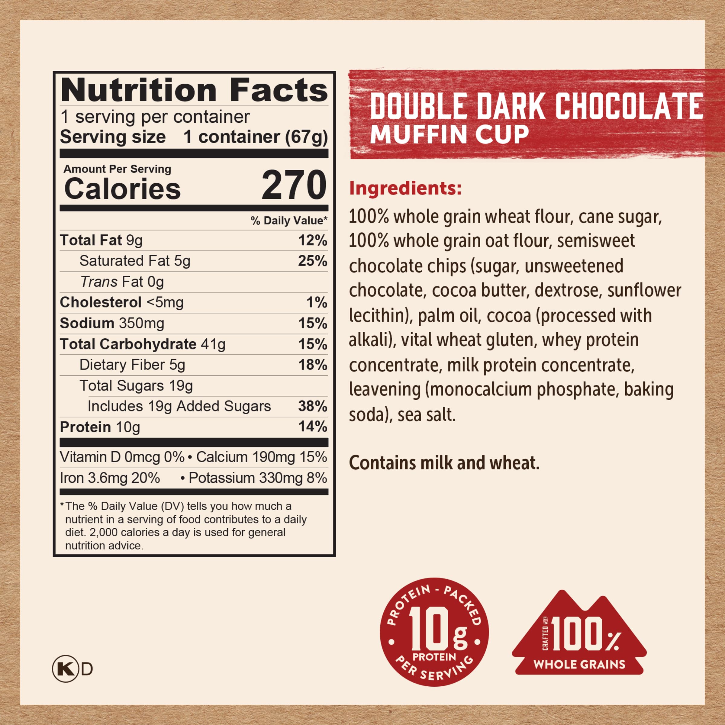 Kodiak Cakes muffin in hand demonstrating single-serve size and convenience