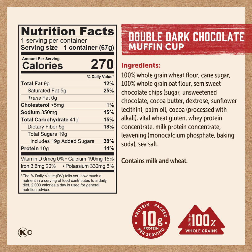 Kodiak Cakes muffin in hand demonstrating single-serve size and convenience