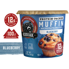 Kodiak Cakes close-up of muffin texture highlighting whole-grain crumb and heartiness