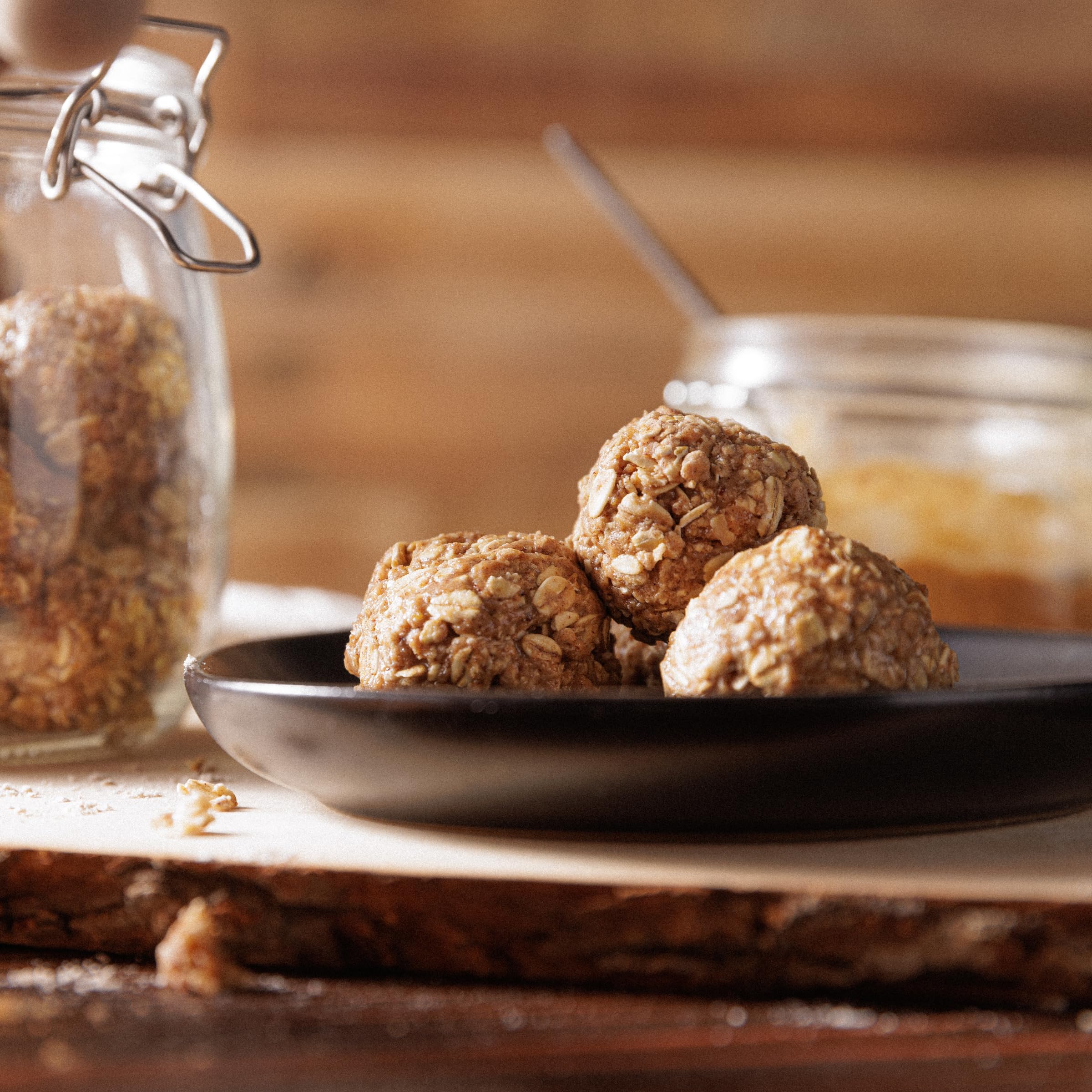 Kodiak Cakes protein balls in packed lunch setting for on-the-go energy and convenience