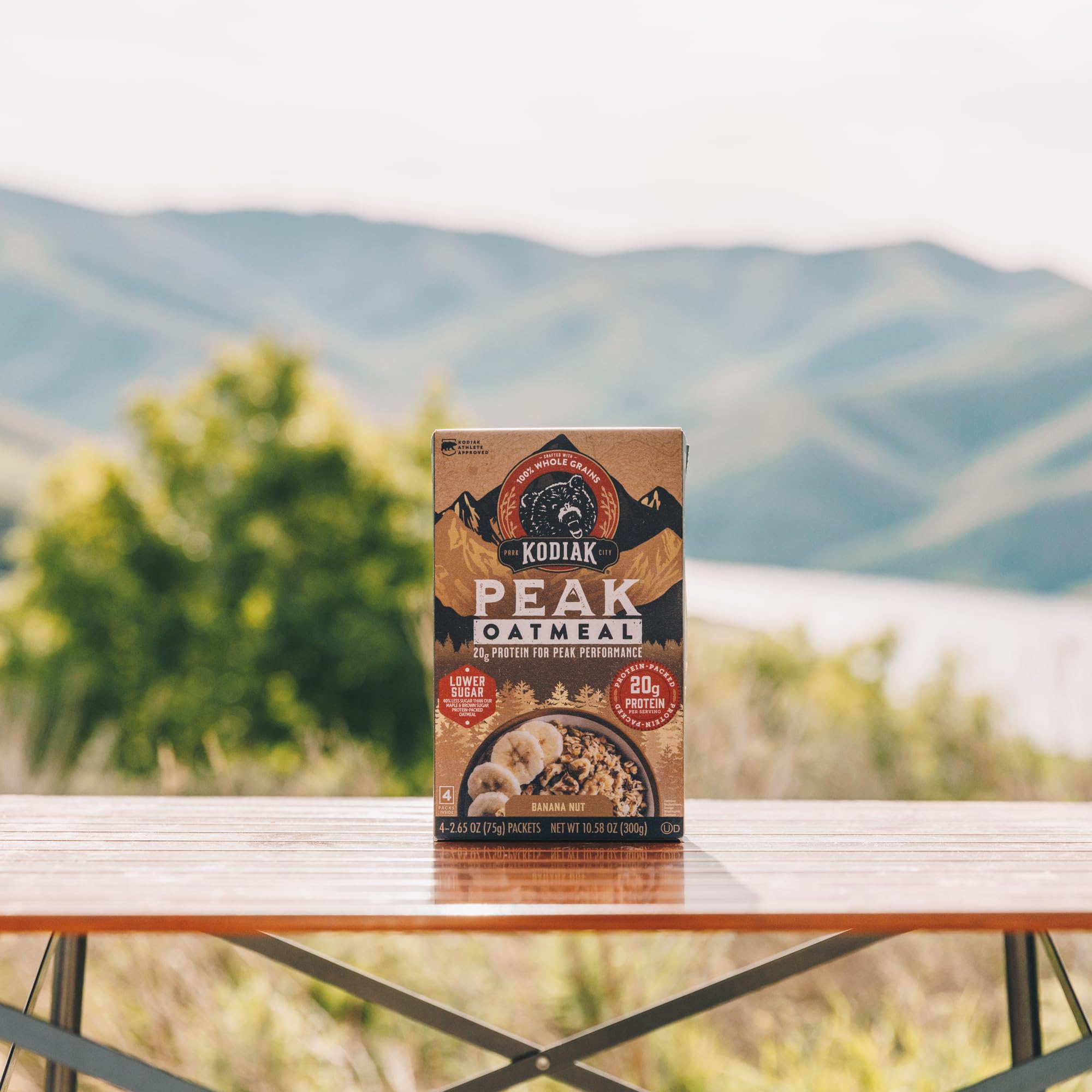Kodiak Cakes Peak oatmeal in backpack-ready cup for on-the-go mornings